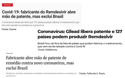 Comentando as seguintes manchetes sobre Covid-19: